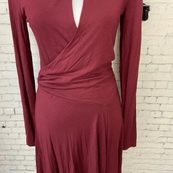 Free People Beach Womens Vance Mini Swing Dress Maroon Fit Flare Size S NEW E2 - Picture 5 of 12